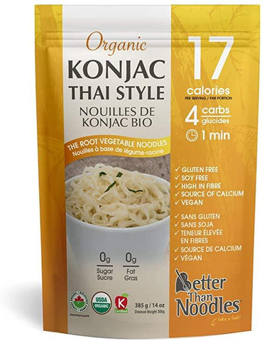 Better than noodles Nouilles de konjac style thaï 385g (jaune)