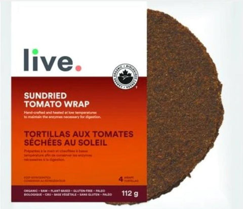 Live Organic tortillas Tortillas Tomates séchées au soleil 112g