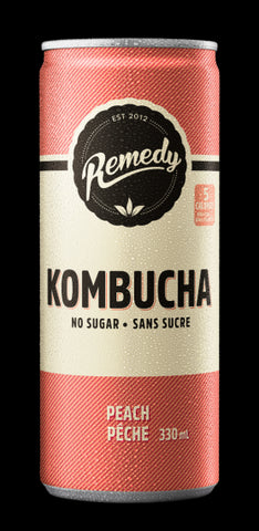 Remedy Kombucha Organic Pêche 4 x 330ml TX