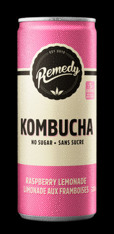 Remedy Kombucha Organic Limonade Framboises 4 x 330ml TX