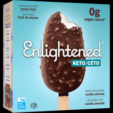 Enlightened - Barres glacée Chocolat noir vanille amandes (4) tx